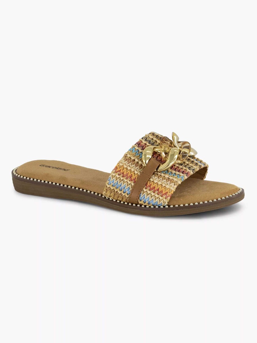 Graceland Brauner Slipper