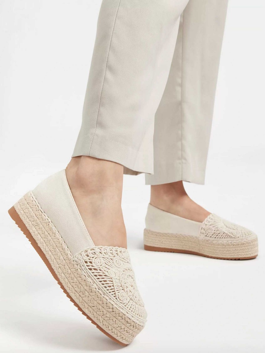 Graceland Beige Plateau-Espadrille