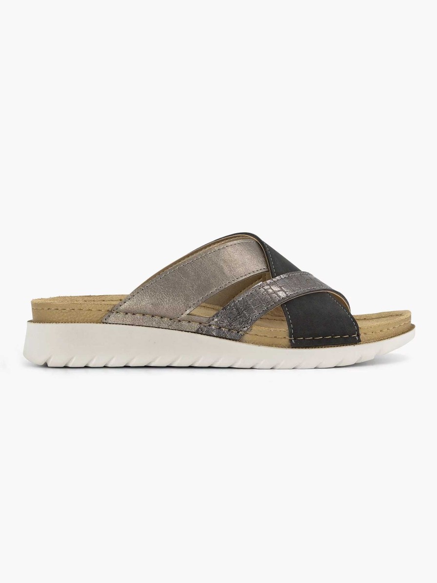 Easy Street Silberner Komfort-Slipper