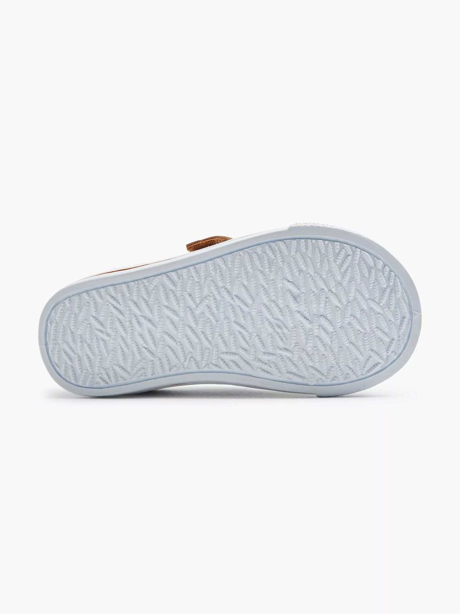 Bobbi-Shoes Cognacfarbener Canvas-Slip-On-Bar