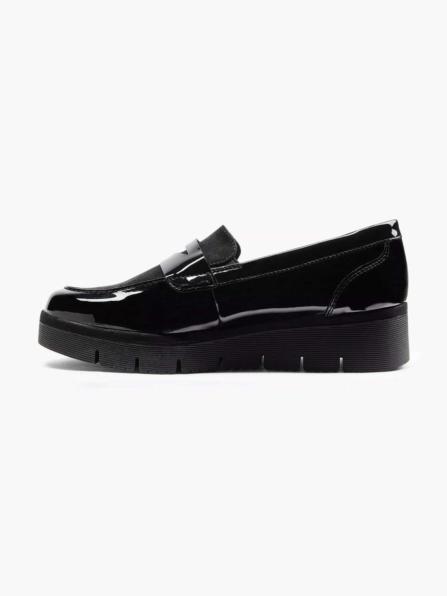 Graceland Schwarzer Slip-On-Lack