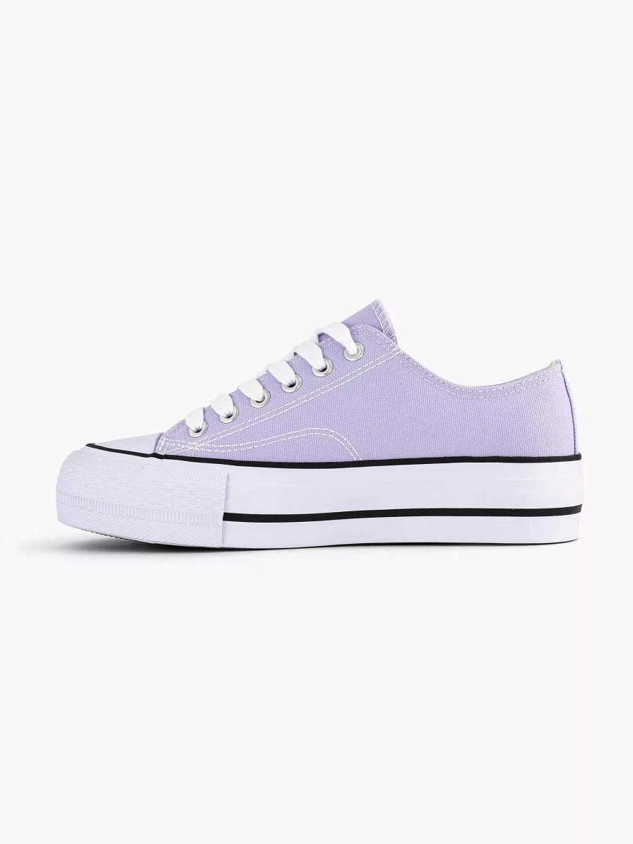 Graceland Lilafarbener Canvas-Sneaker