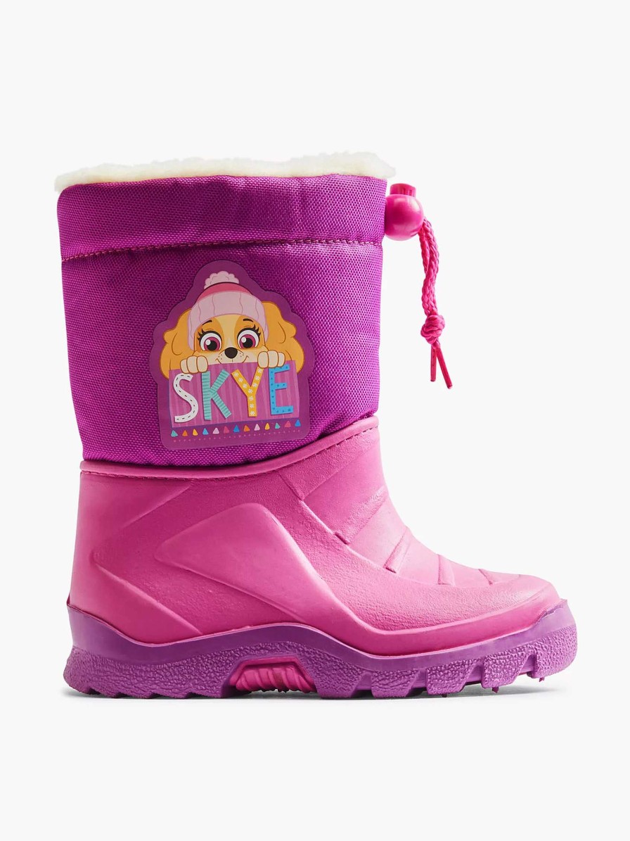 PAW Patrol Pinker, Mit Paw Patrol Gefutterter Regenstiefel