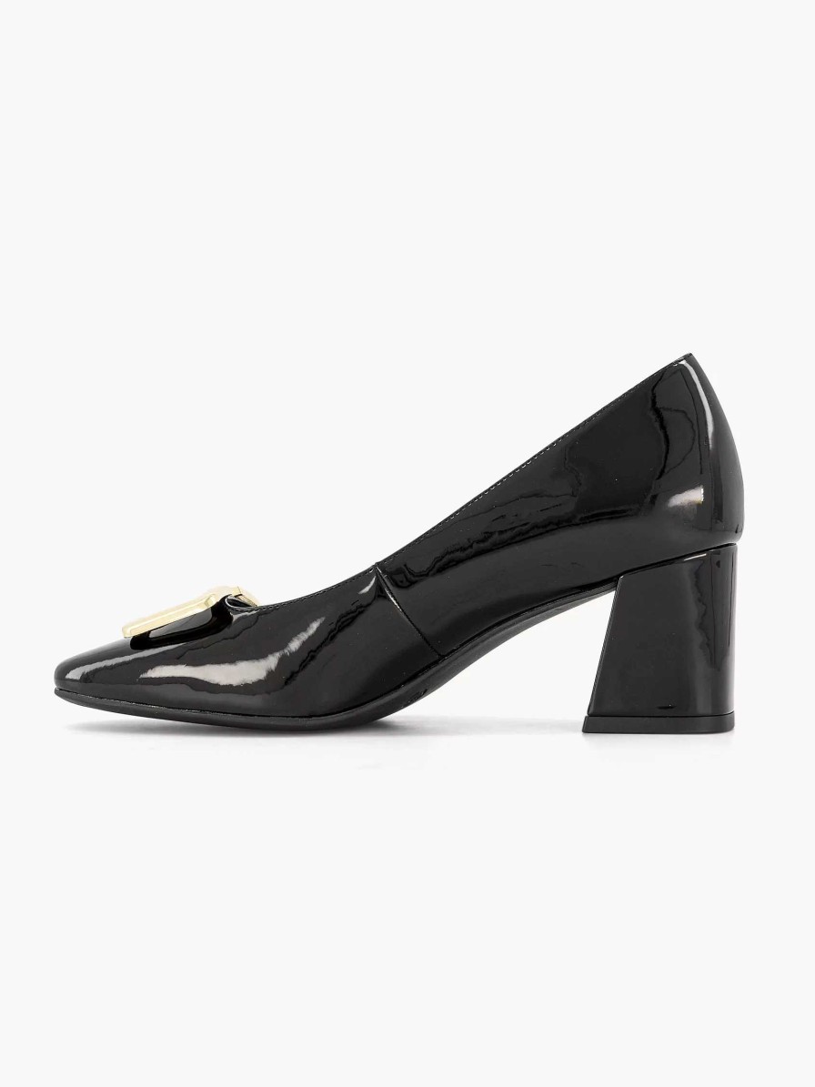 Graceland Schwarze Lackpumps-Zierschnalle