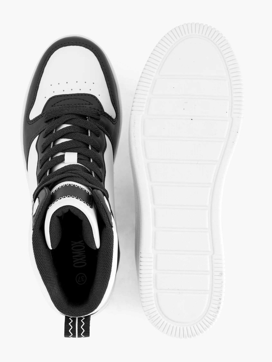 Oxmox Schwarz-Weiser Hoher Sneaker