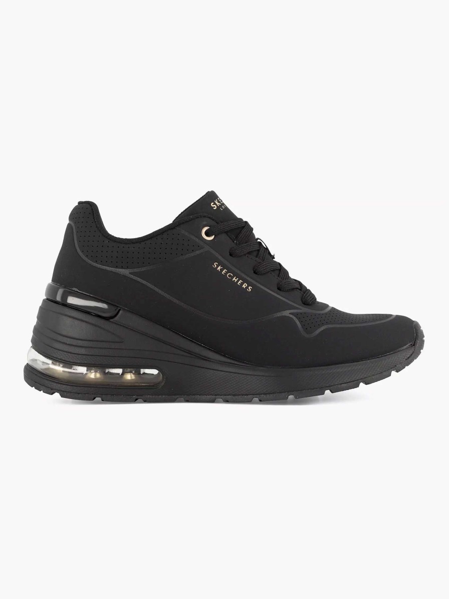 Skechers Black Million Air Erhohte Luft