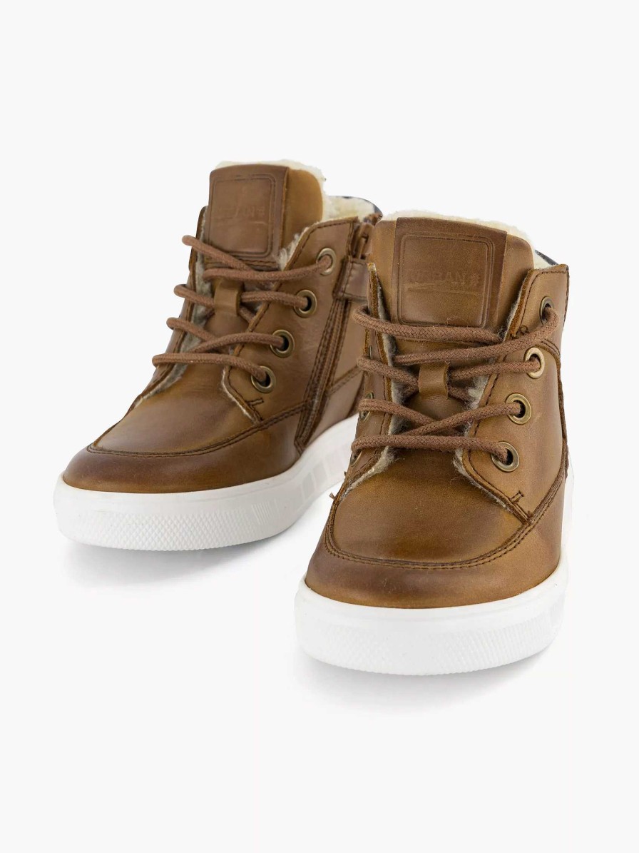 Vty Cognacfarbener Ledersneaker