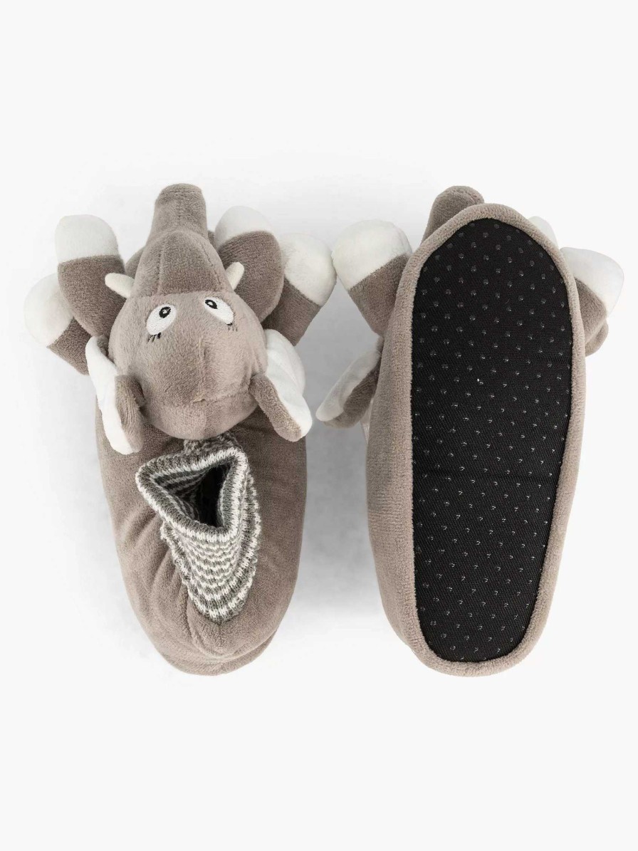 Bobbi-Shoes Grauer Pantoffel-Elefant