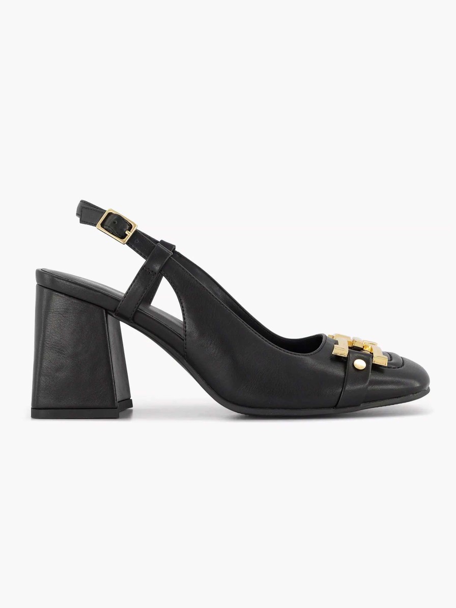 Graceland Schwarzer Slingback