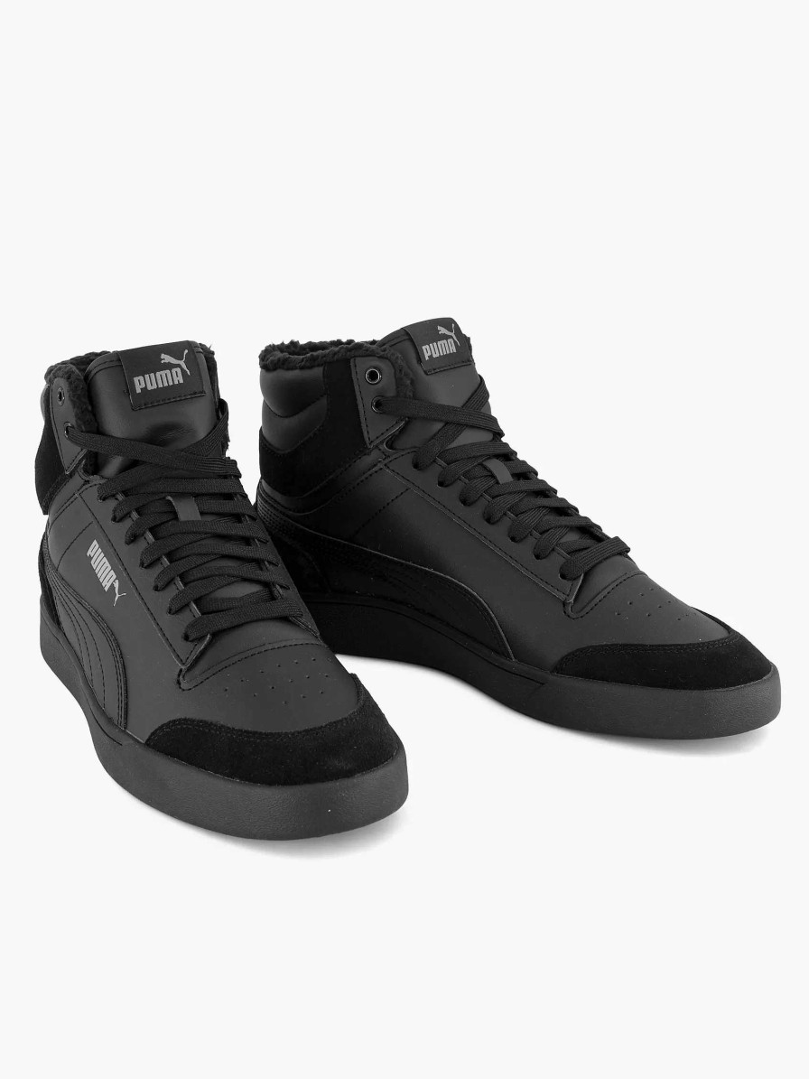 Puma Schwarzer Puma Shuffle Mid Fur