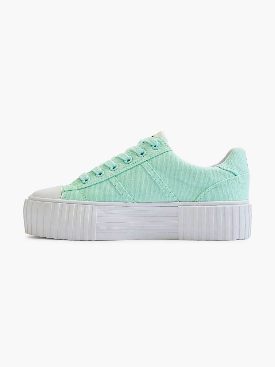 FILA Mintfarbene Canvas-Sneaker-Plattform