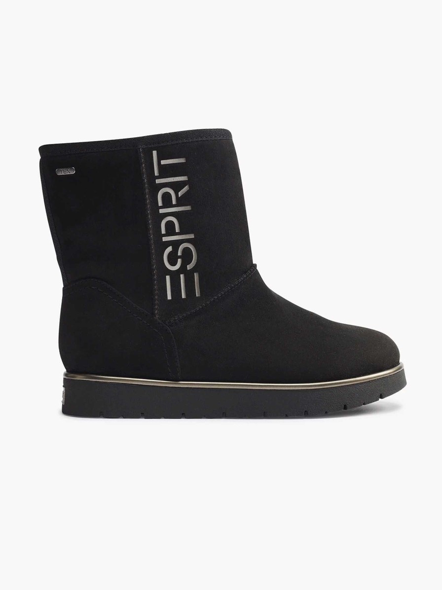 Esprit Schwarze Stiefeletten Gefuttert