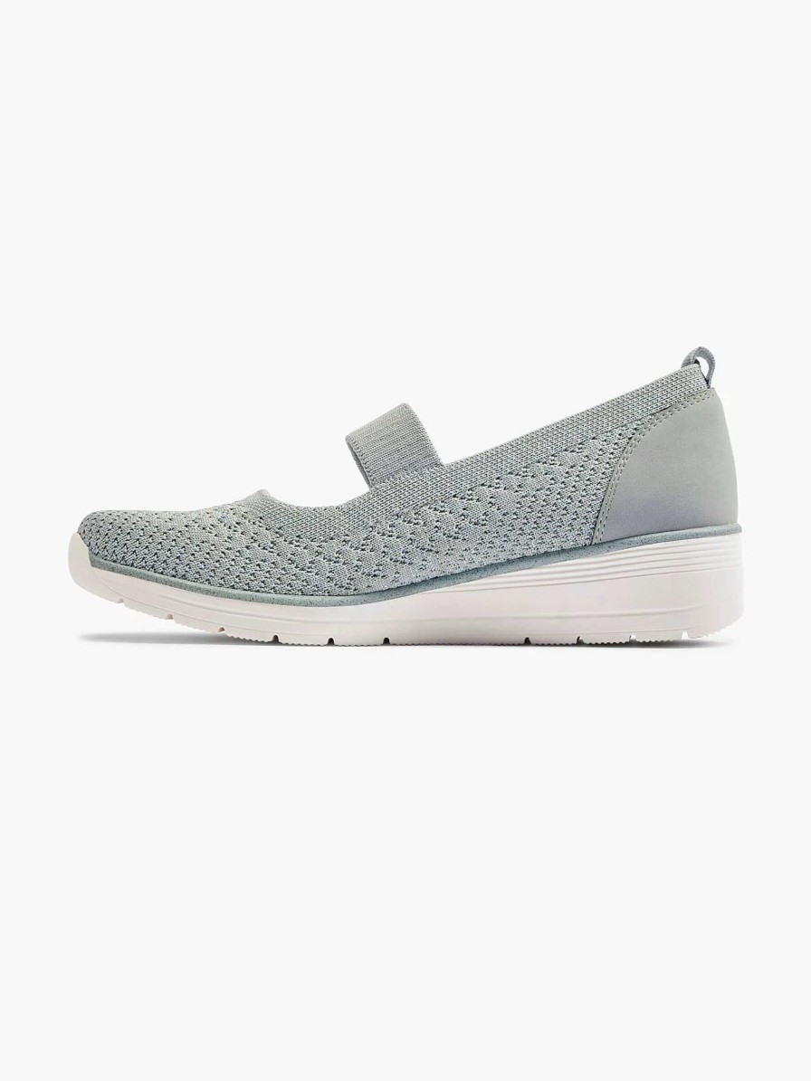 Easy Street Grauer Slip-On-Keilabsatz