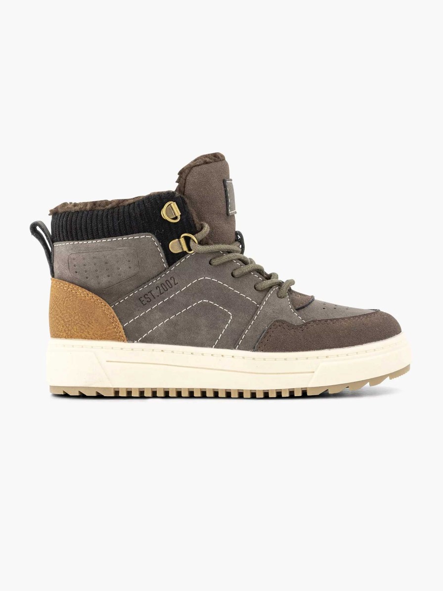 Vty Dunkelbrauner Hoher Sneaker