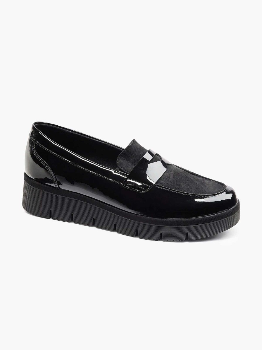 Graceland Schwarzer Slip-On-Lack