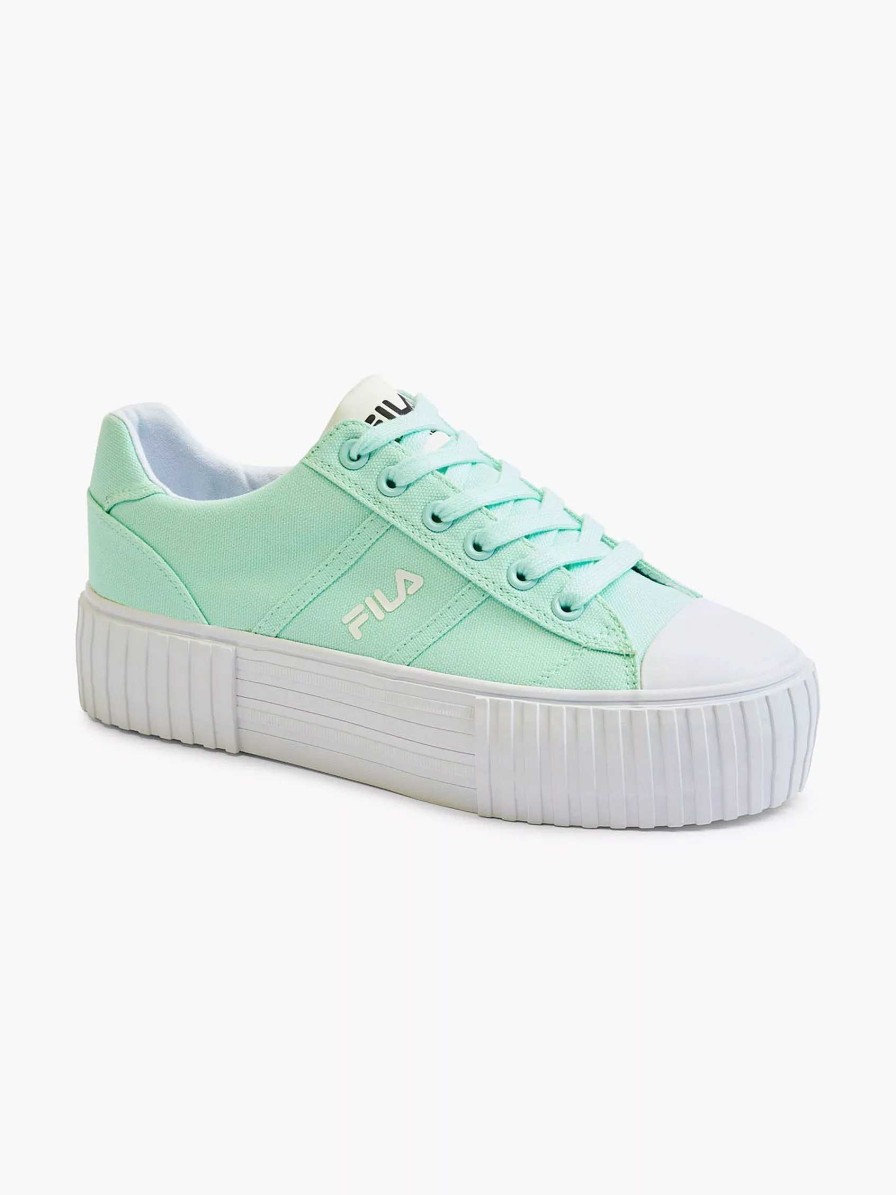 FILA Mintfarbene Canvas-Sneaker-Plattform