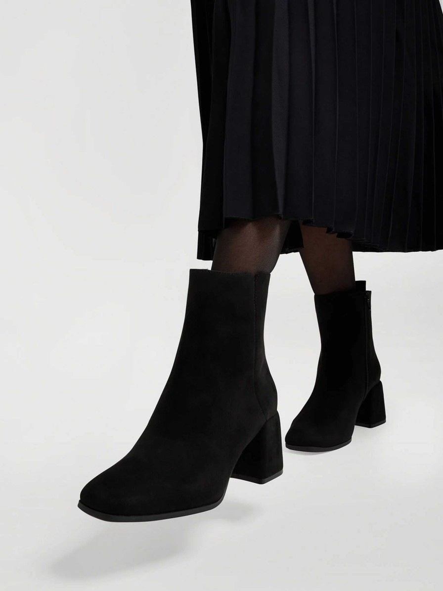 Graceland Schwarze Stiefeletten Mit Absatz