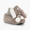 Bobbi-Shoes Grauer Pantoffel-Elefant