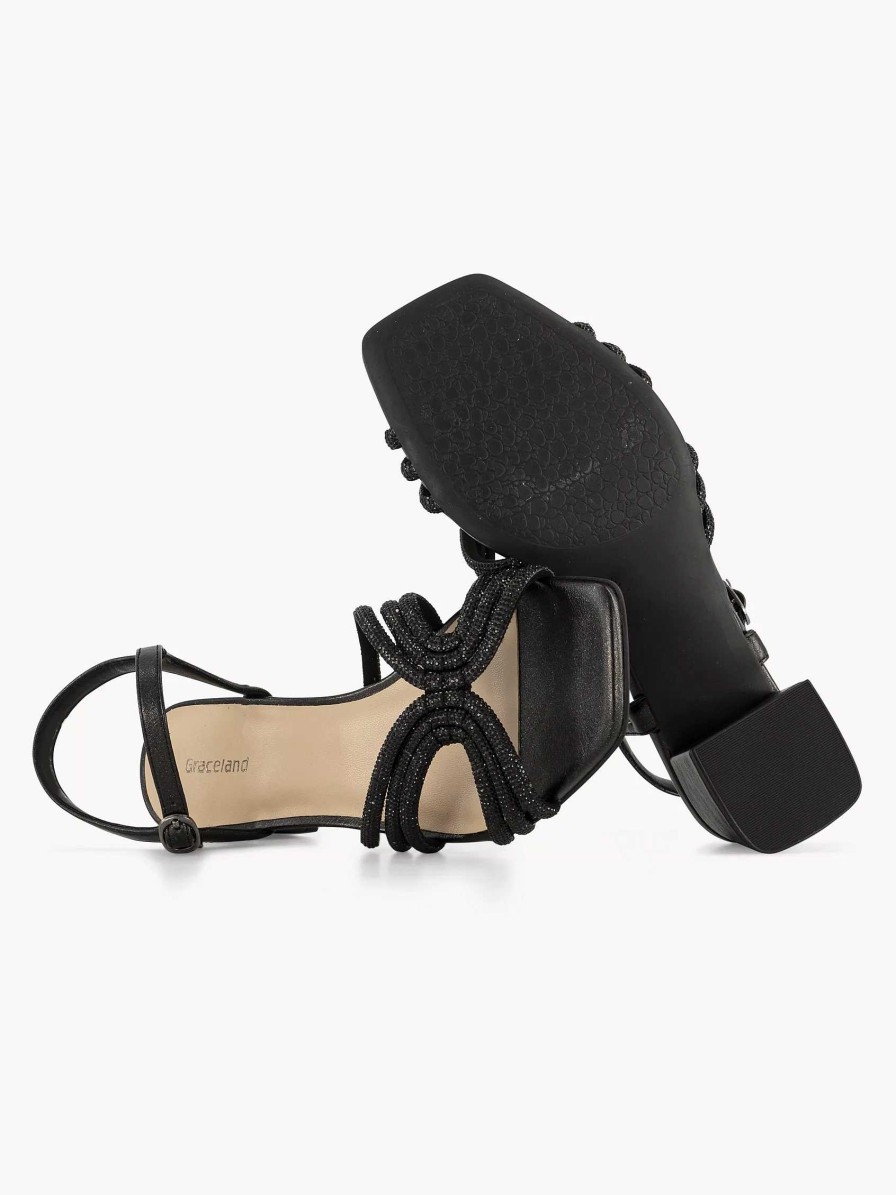 Graceland Schwarze Sandalette