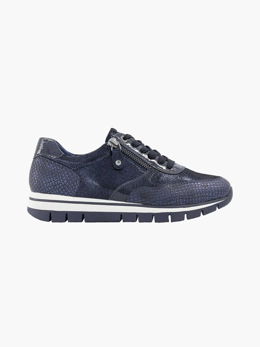 Medicus Dunkelblauer Comfort Sneaker Croco