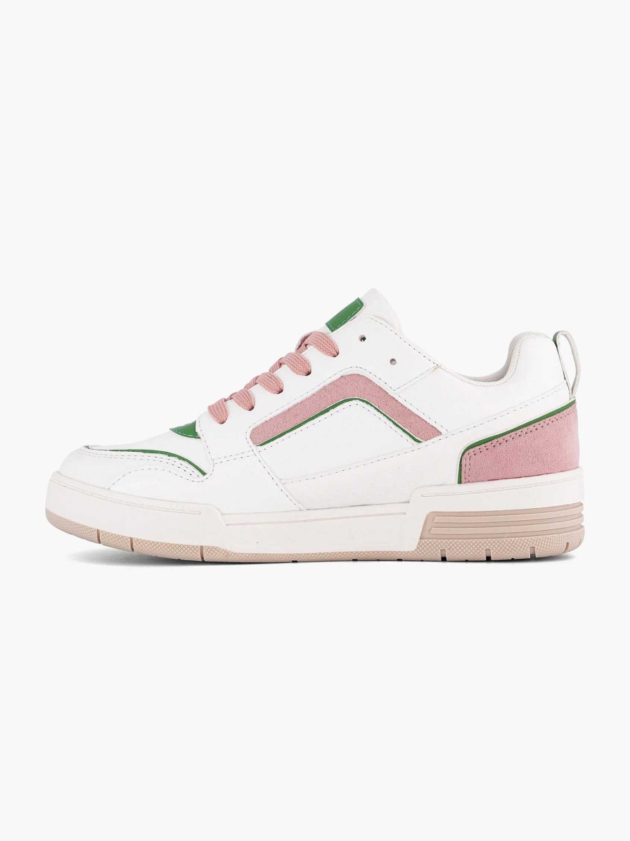 Oxmox Weiser Retro-Sneaker In Rosa