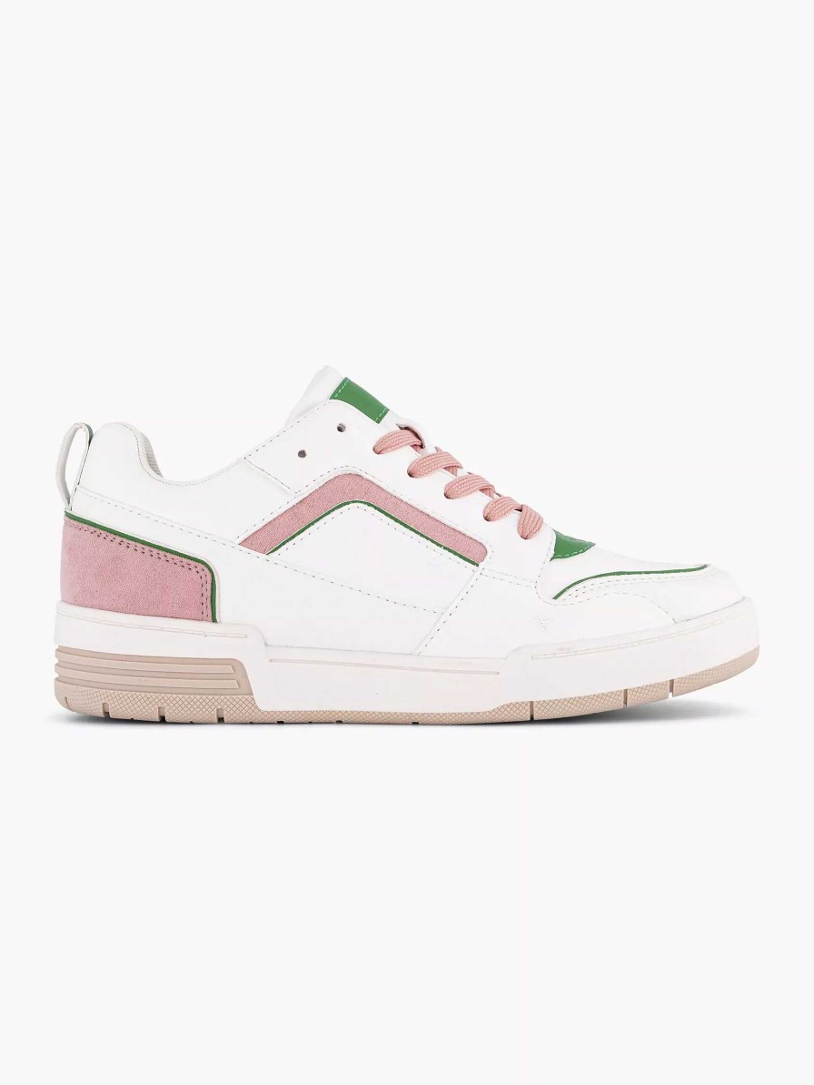 Oxmox Weiser Retro-Sneaker In Rosa