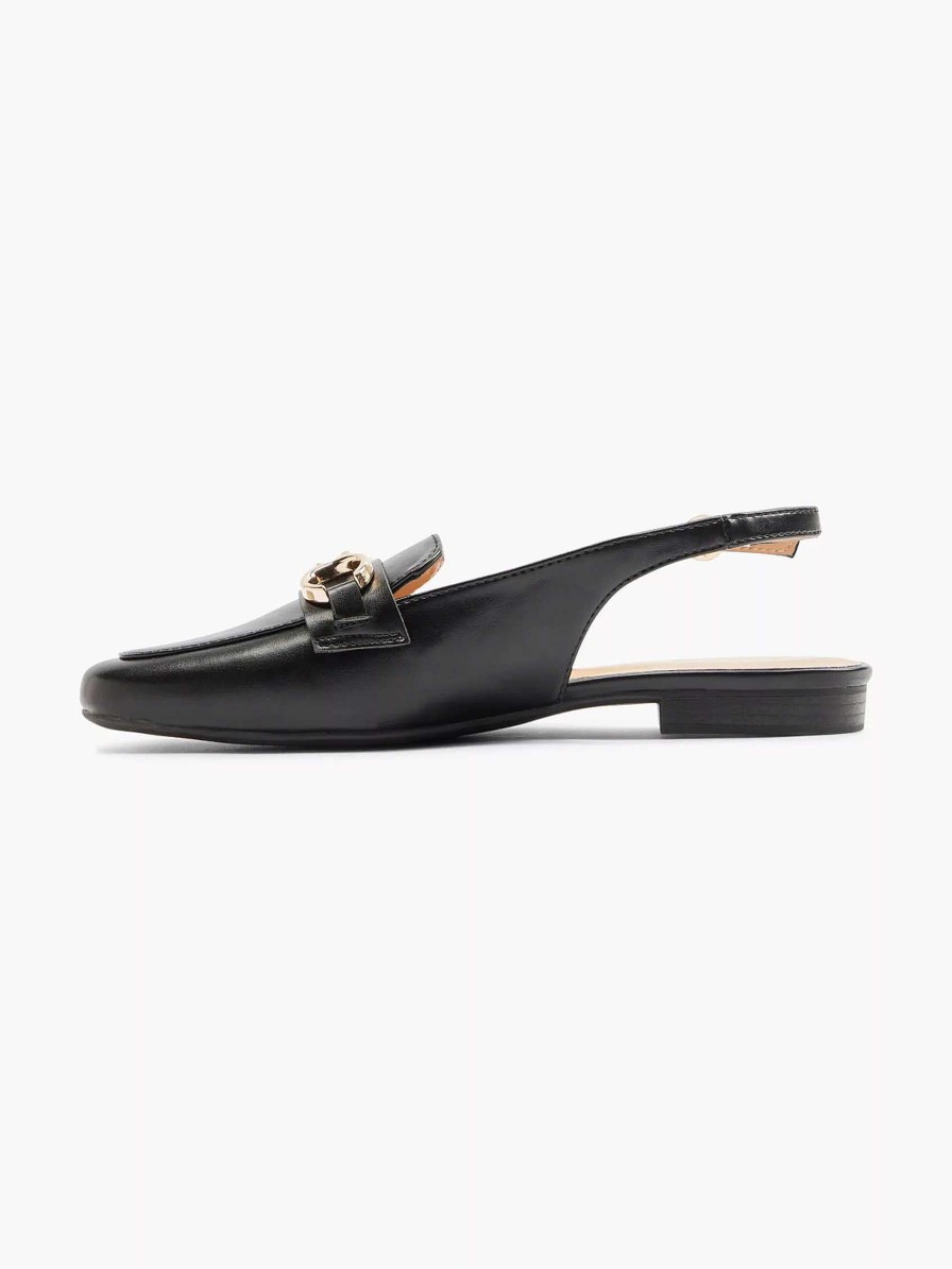 Graceland Schwarze Flache Slingback-Dekorationskette