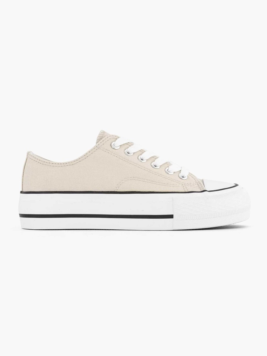 Graceland Beigefarbener Canvas-Sneaker