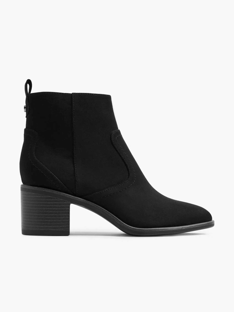 Graceland Schwarze Stiefeletten Mit Absatz