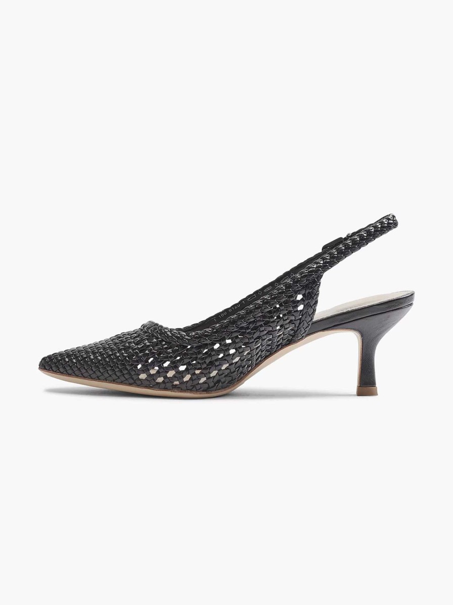 Graceland Schwarze Slingback-Pumps