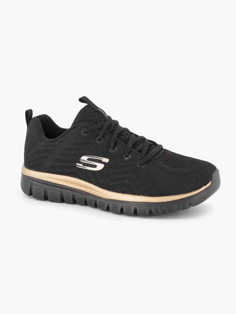 Skechers Black Graceful Vernetzen Sie Sich