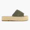 Graceland Khakifarbener Plateau-Slipper