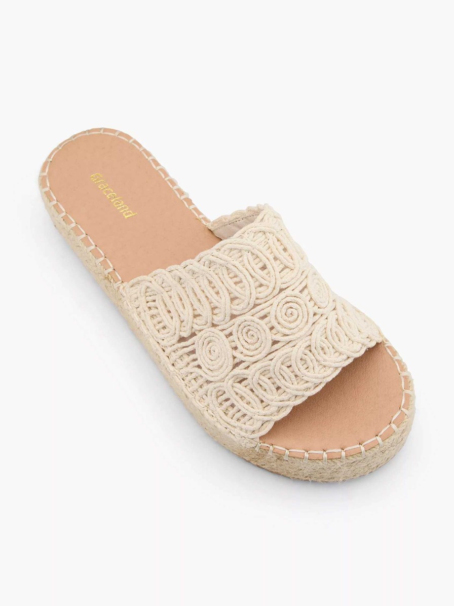 Graceland Cremefarbener Plateau-Slipper