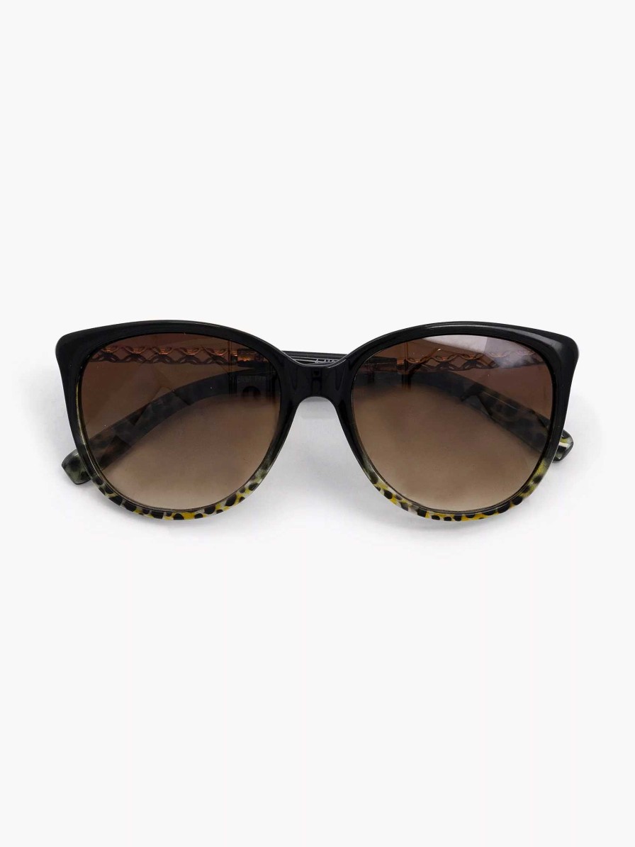 Graceland Schwarze Sonnenbrille Mit Leopardenmuster