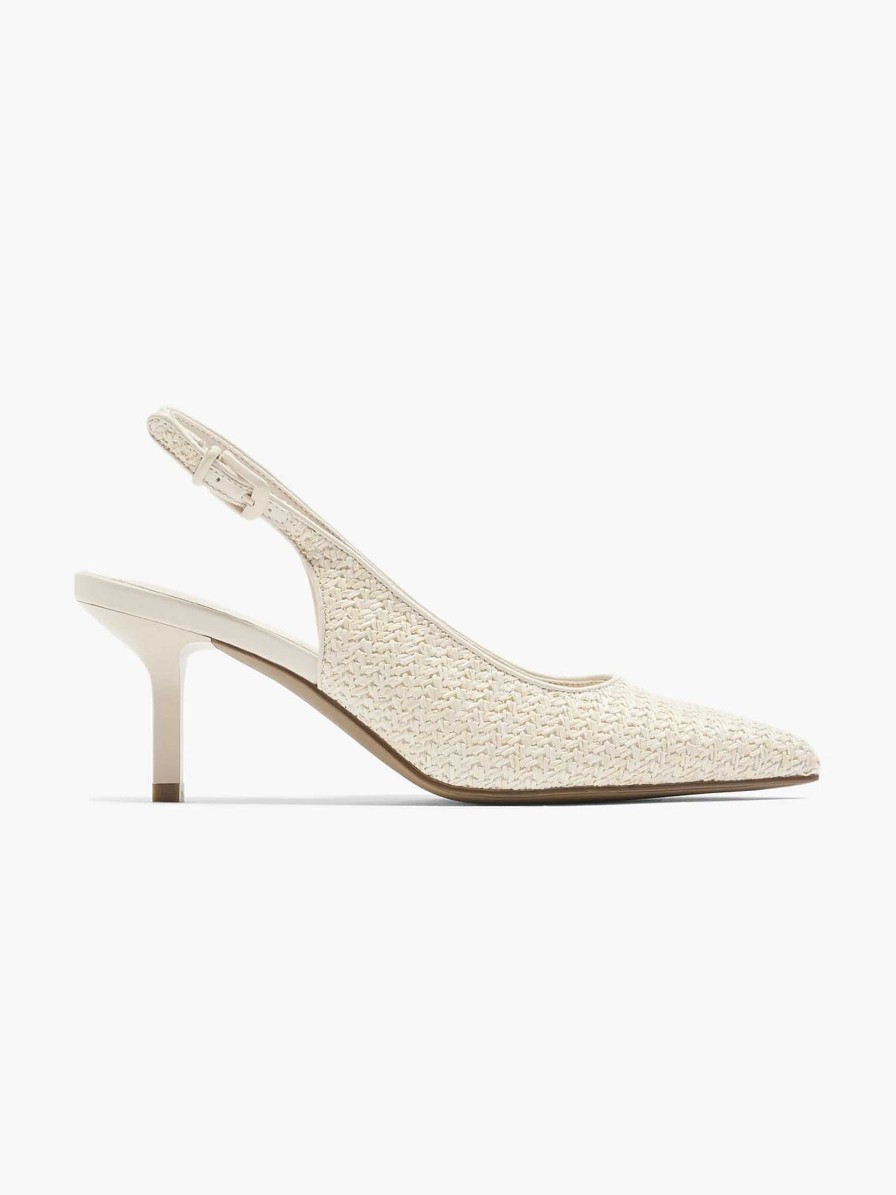 Graceland Beige Slingback-Pumps