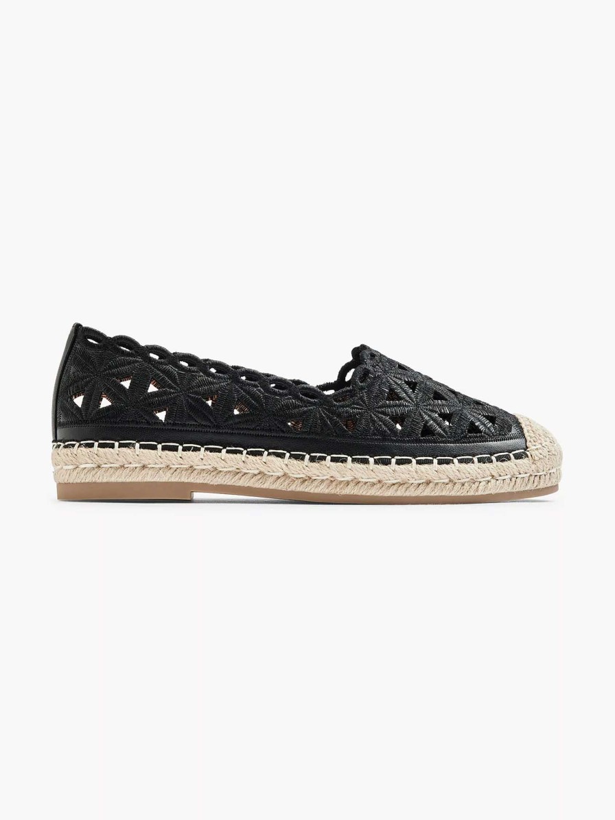 Graceland Schwarze Espadrille-Spitze