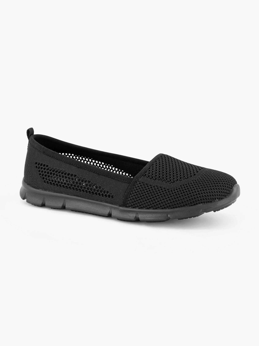 Easy Street Schwarzer Slip-On-Memory-Schaum