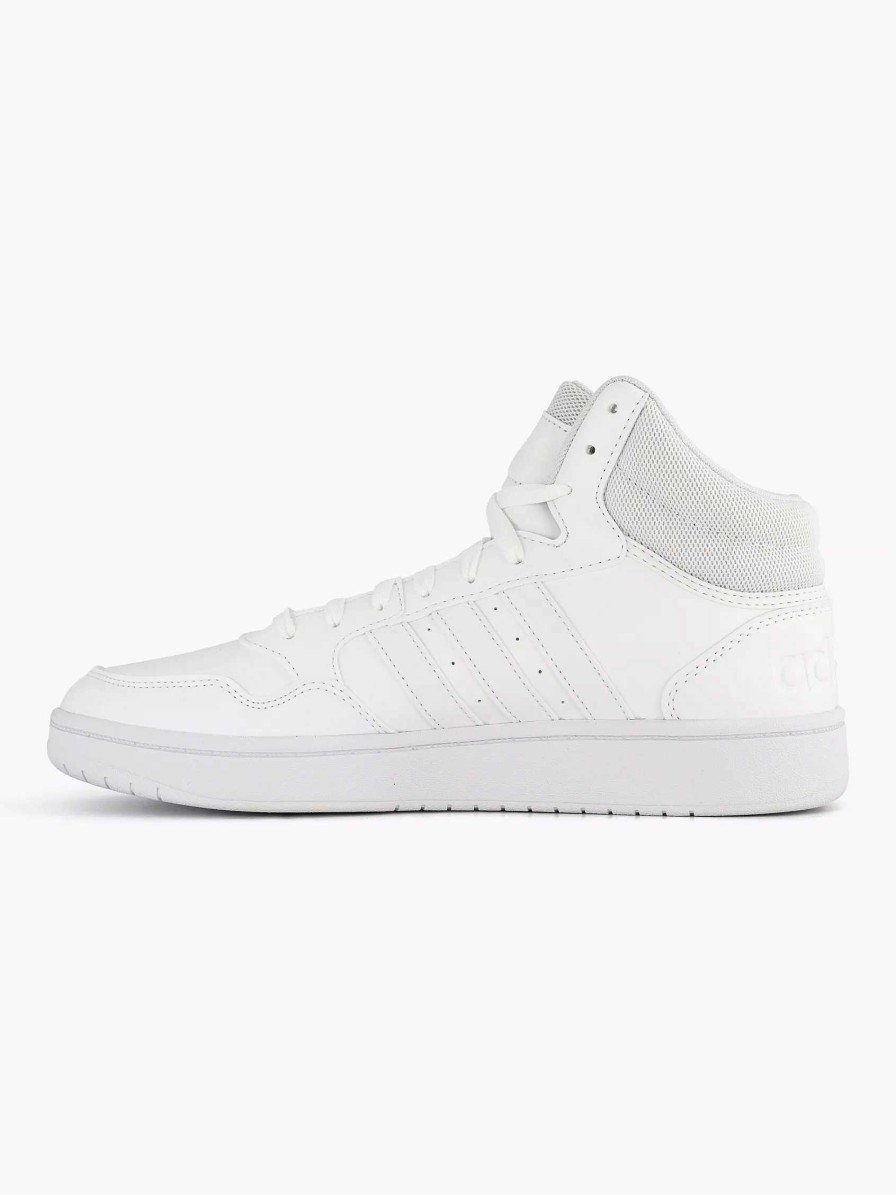 adidas White Hoops 3.0 Mid