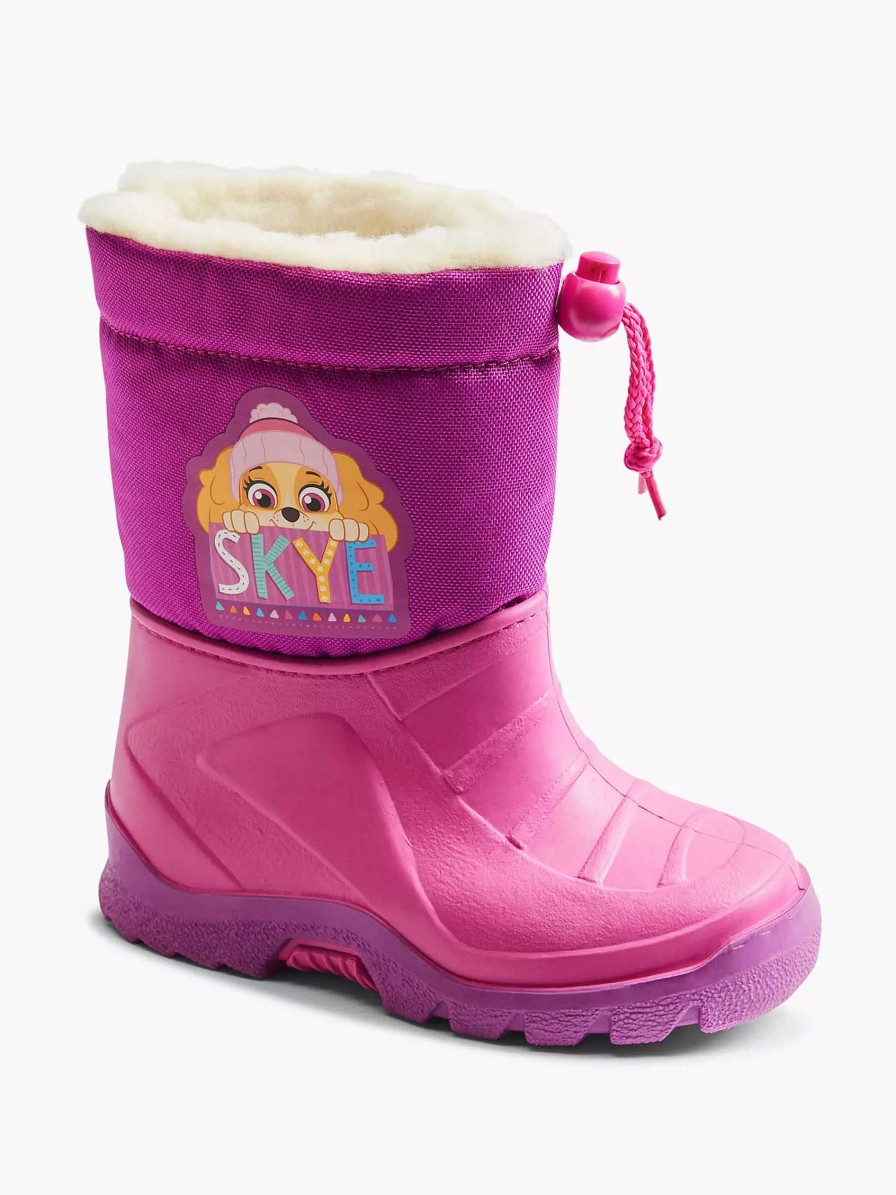 PAW Patrol Pinker, Mit Paw Patrol Gefutterter Regenstiefel