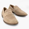 AM SHOE Beige Wildleder-Slipper