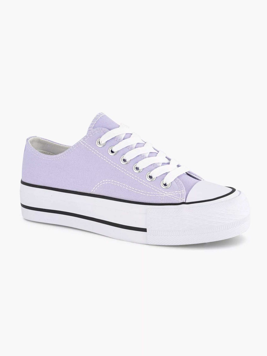 Graceland Lilafarbener Canvas-Sneaker