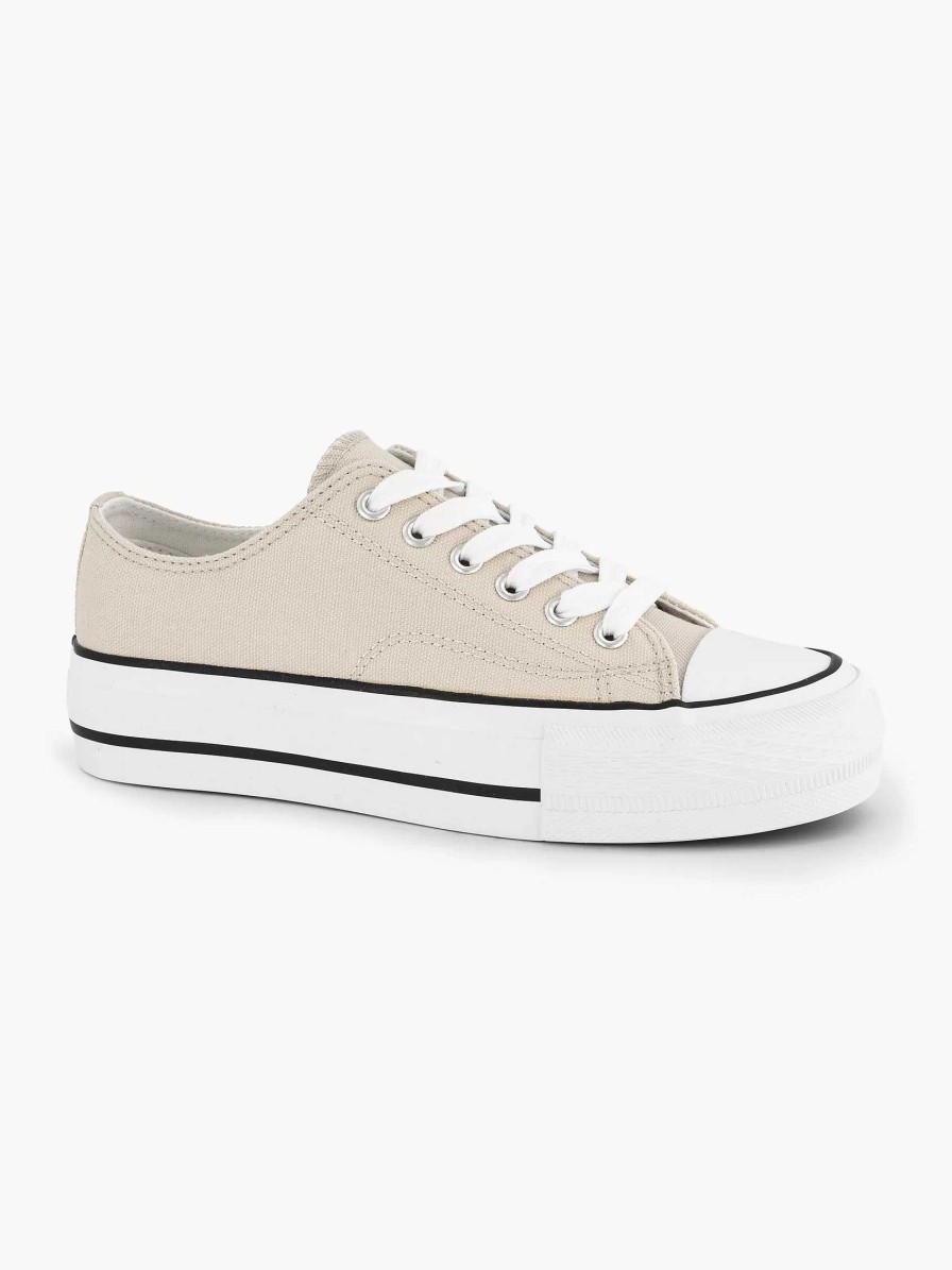 Graceland Beigefarbener Canvas-Sneaker