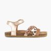 Limelight girl Goldfarbene Leder-Sandalen