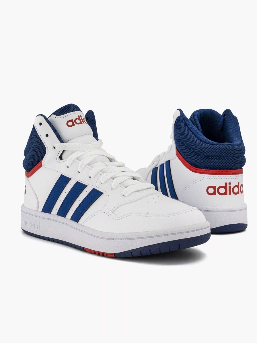 adidas Witte Hoops Mid 3.0 K