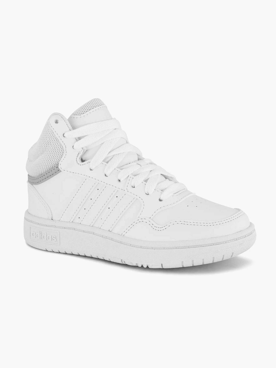 adidas Witte Hoops Mid 3.0 K