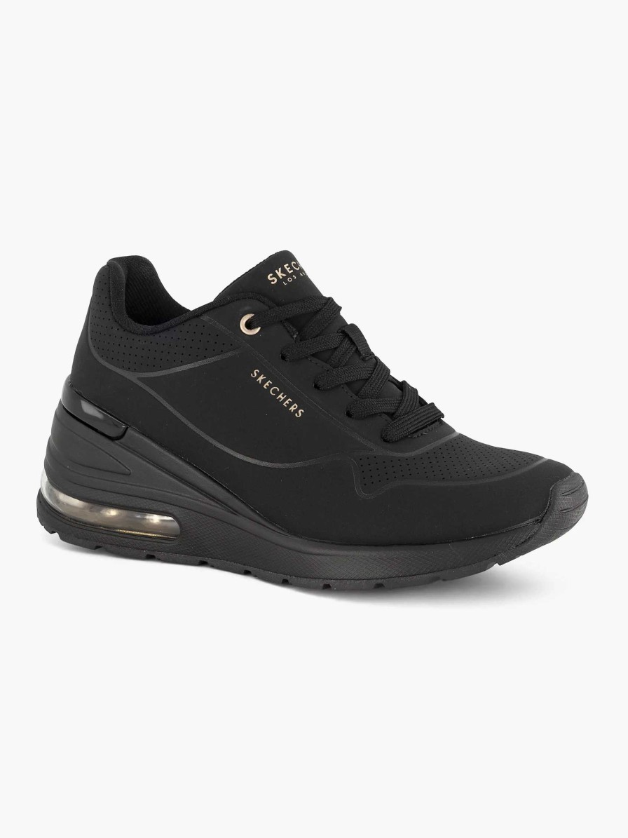 Skechers Black Million Air Erhohte Luft