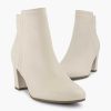 5th Avenue Cremefarbene Lederstiefelette