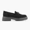 Oxmox Schwarze Chuny Loafer Dekorative Halskette