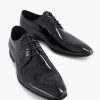 AM SHOE Schwarzer Schnurschuh Mit Lack