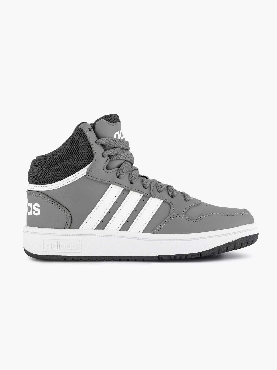 adidas Grey Hoops Mid 3.0 K